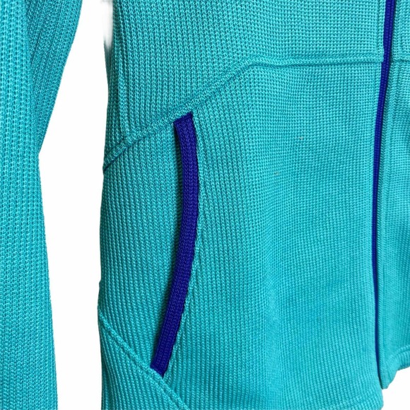 Spyder Girl's Jacket Zip Up Knit Zip  Blue Core Fleece High Neck Item# 186410 XL - Picture 7 of 8